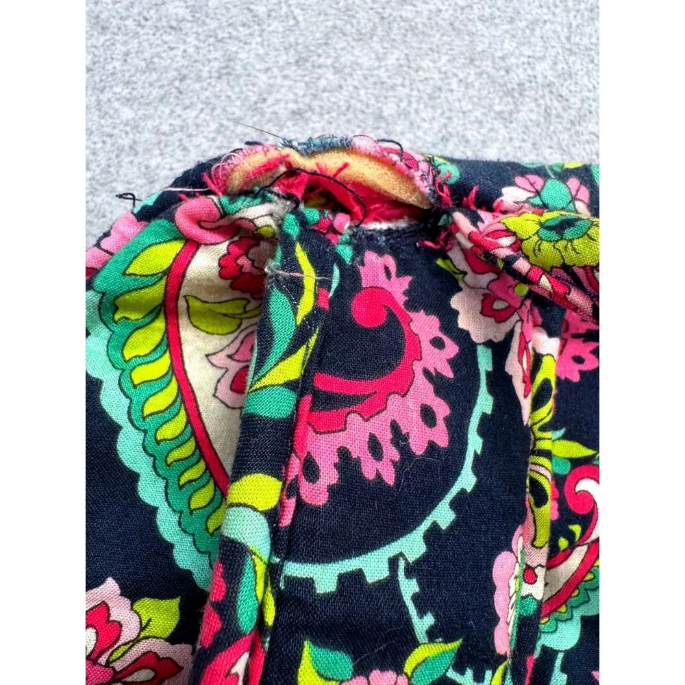 Vera Bradley Campus Backpack Womens Large Navy Pink Paisley In Paradise Quilted